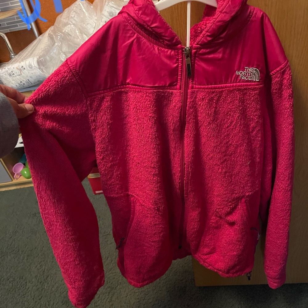 North face pink fussy jacket